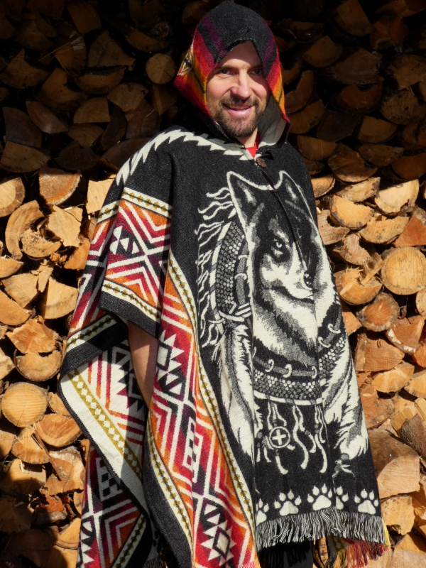 Pončo (lamí vlna, Ekvádor, jednoduché IV)