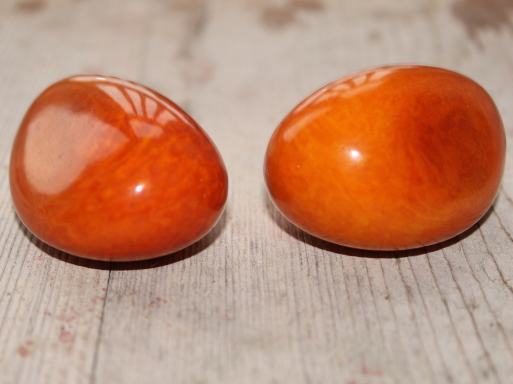 Dekorační semena tagua - velká (lososová)