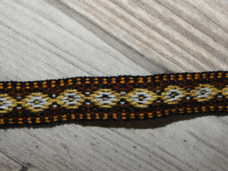 Pásek/lem (černohnědý, 1,5 cm, 1 m)