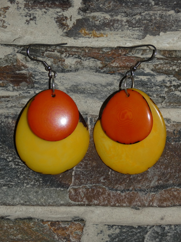 Náušnice tagua (plátky XVII)