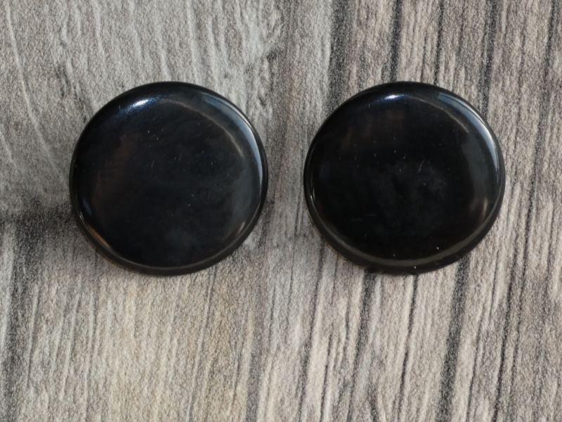 Náušnice tagua (zapichovací, černé)