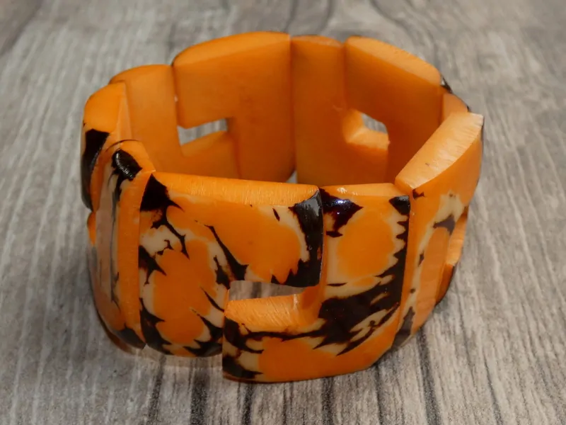 Náramek tagua (oranžový II)