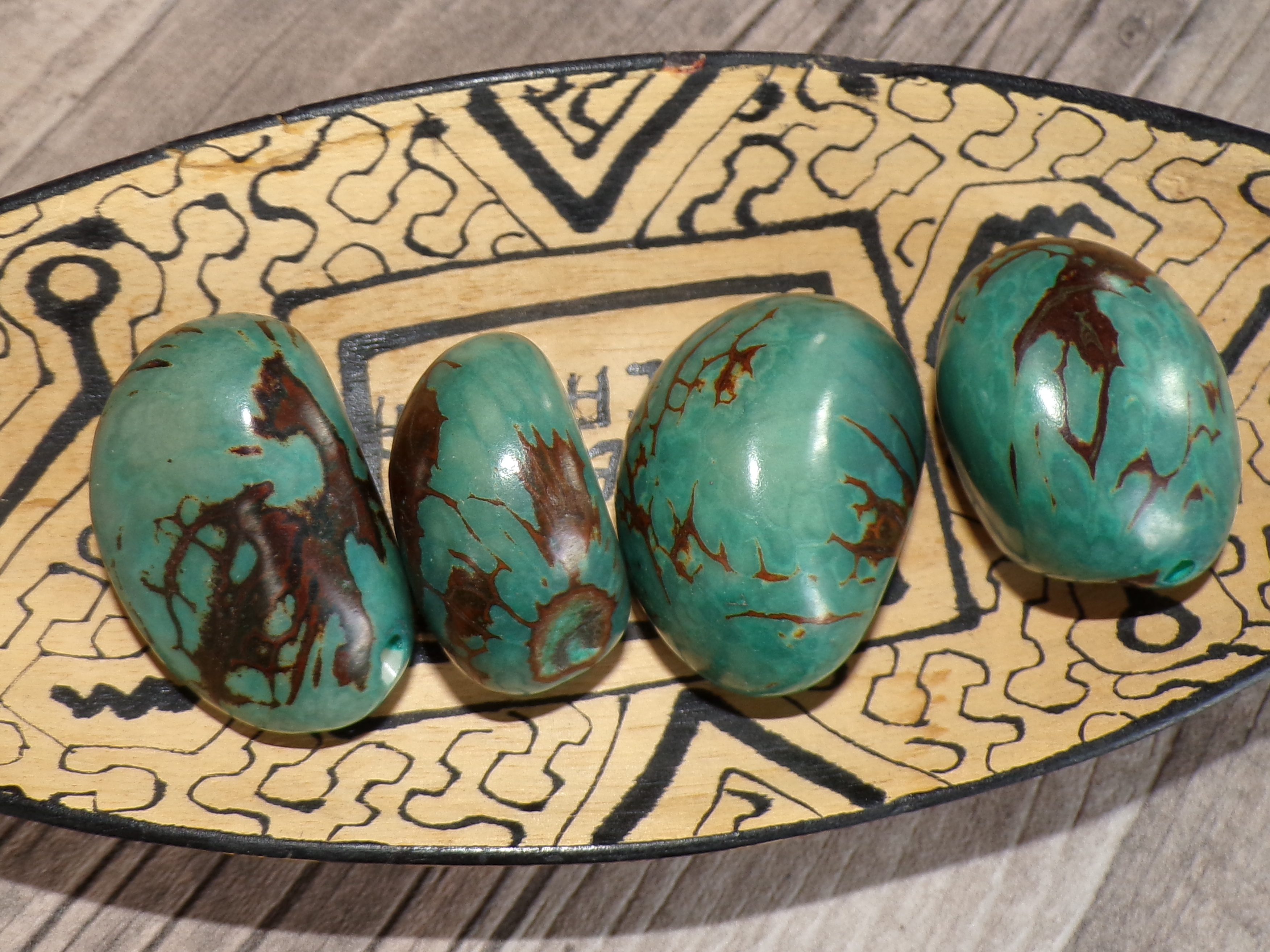 Tagua - maxikorálek (aqua, kresba)