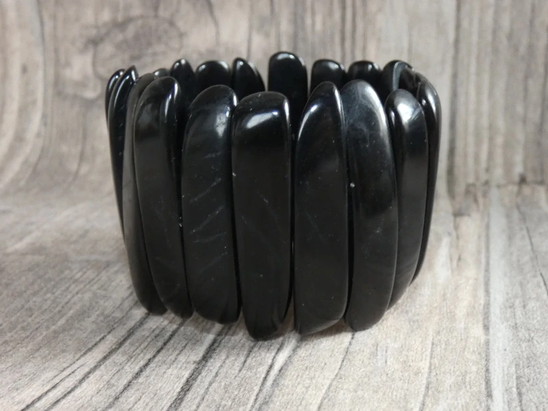 Náramek tagua (černý, tyčky)