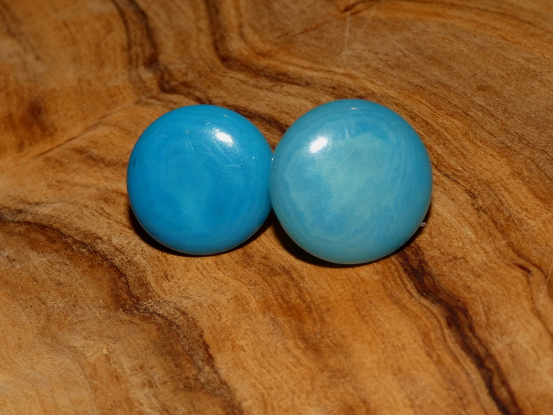 Náušnice tagua (malé, zapichovací, tyrkysové)