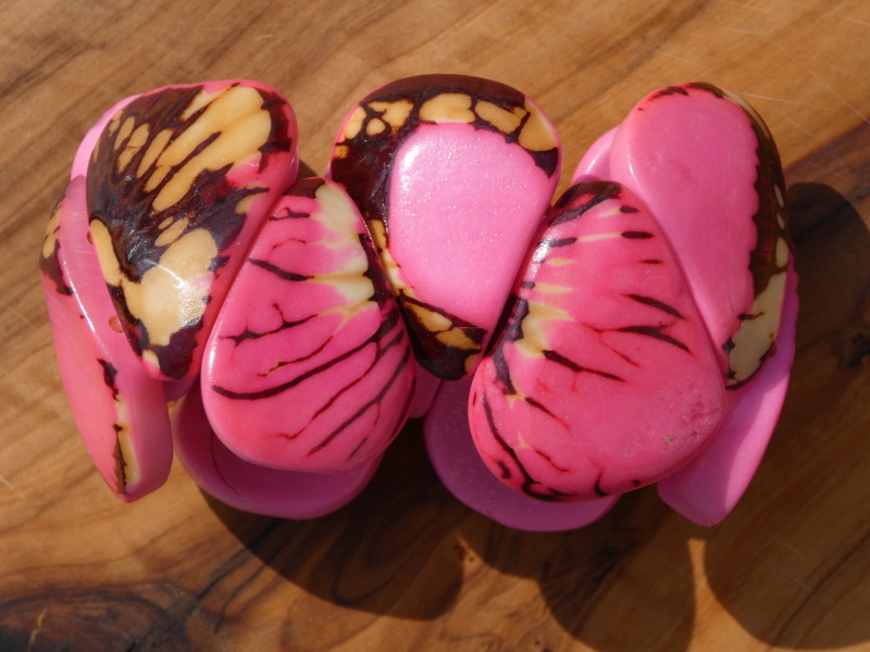 Náramek tagua (růžový II)