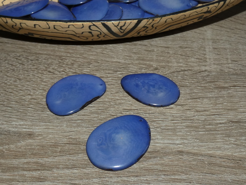 Tagua - plátek (světle modrý)