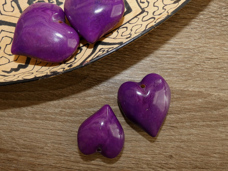 Tagua srdíčko (buclaté, fialové)
