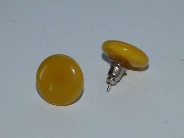 Náušnice tagua (malé, zapichovací, žluté)