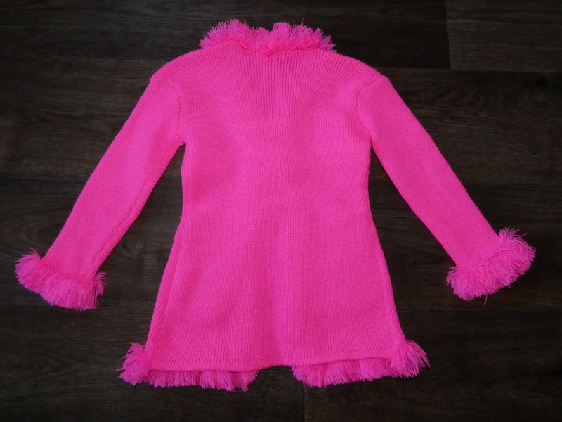 Svetr dětský (třásně, růžový, 3-4 roky)