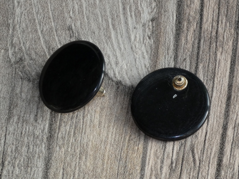 Náušnice tagua (zapichovací, černé)