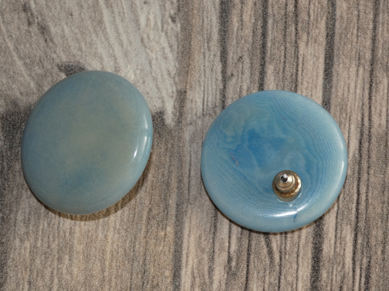 Náušnice tagua (malé, zapichovací, bledě modré)