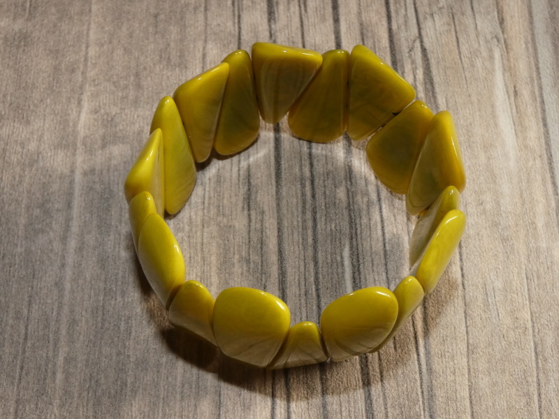 Náramek tagua (kapky, světle zelený)