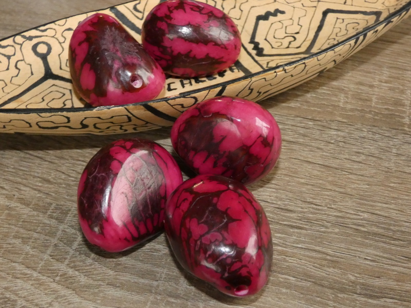 Tagua - maxikorálek (růžový - kresba)