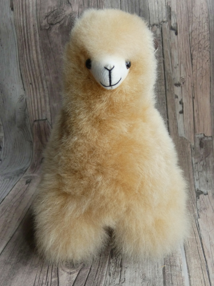 Dekorační lama z lamí vlny (velká, béžová) 