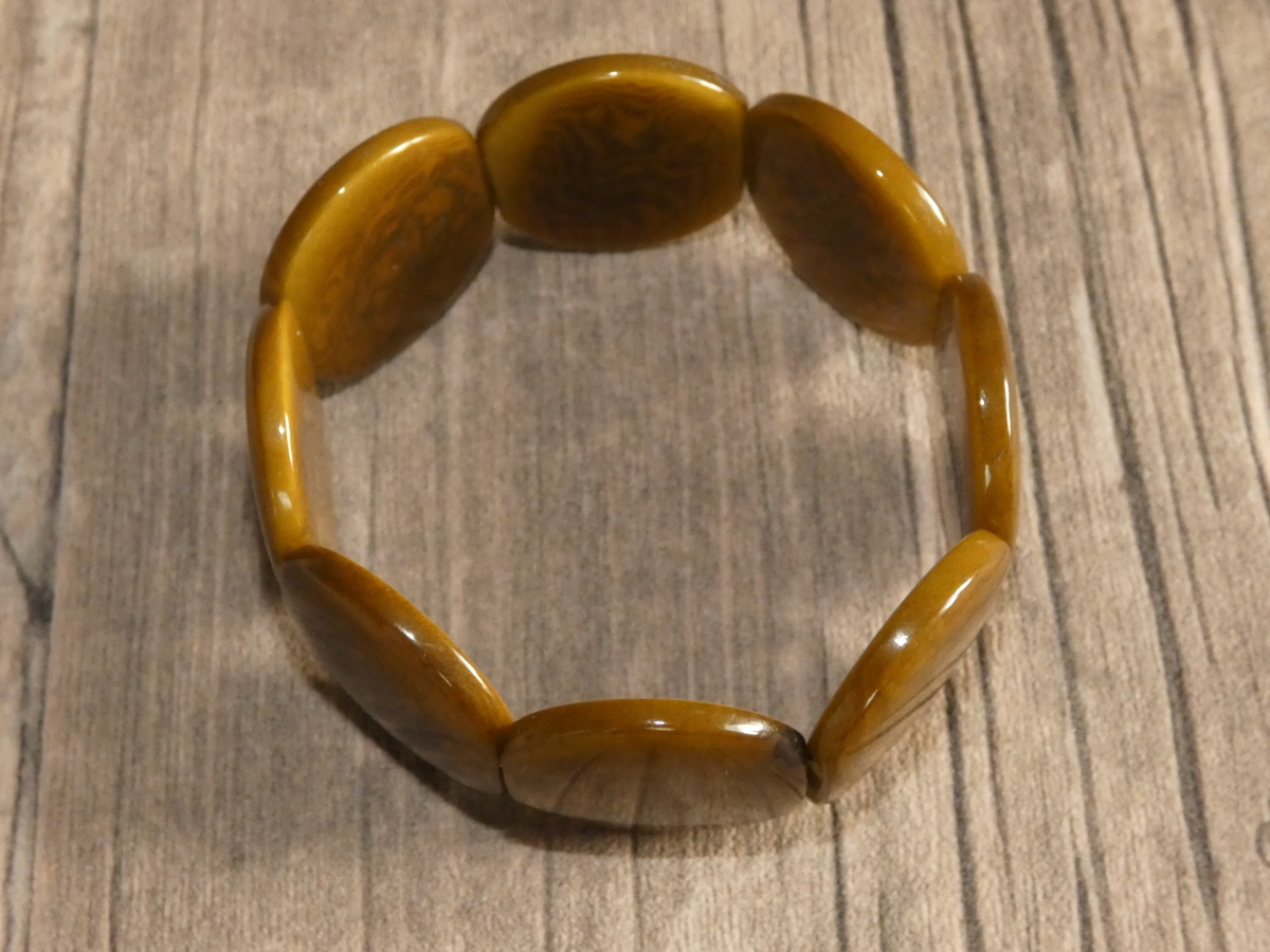 Náramek tagua (olivový, kolečka)