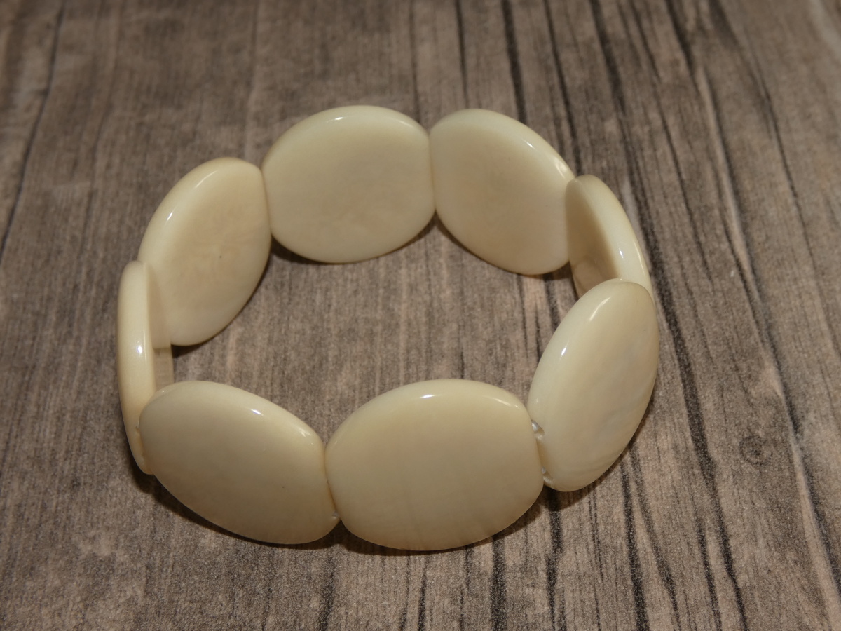 Náramek tagua (přírodní, kolečka)