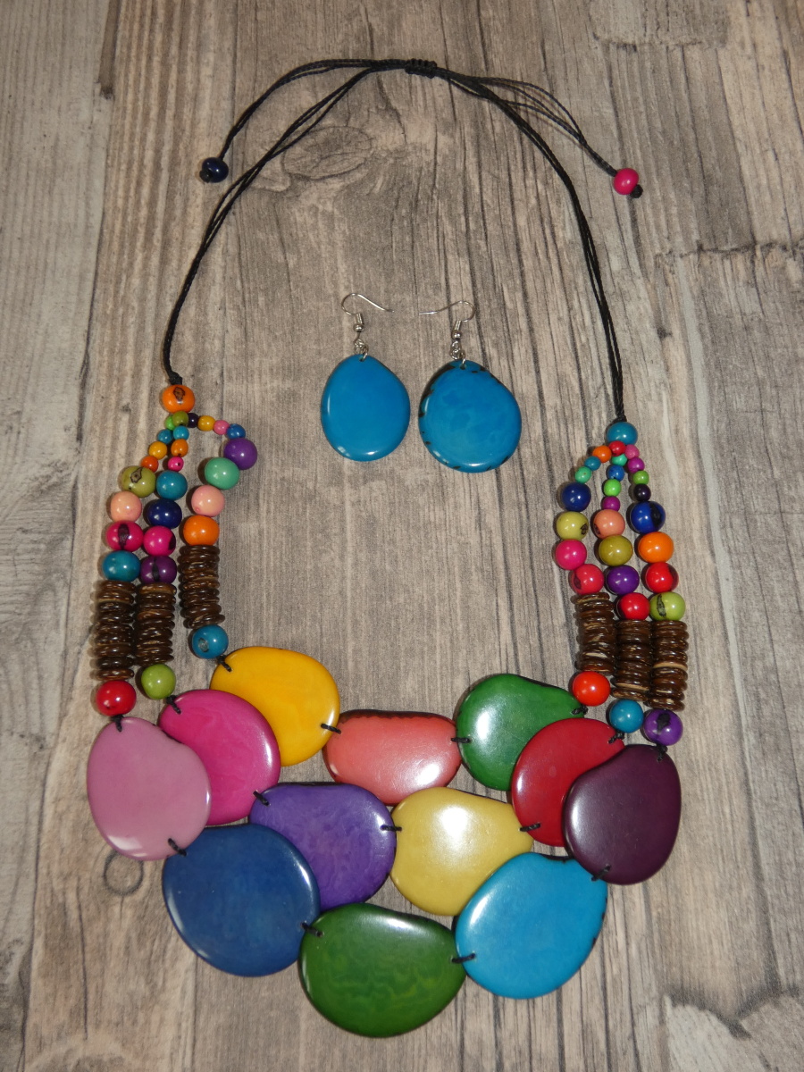 Set náhrdelník a náušnice (tagua IV)