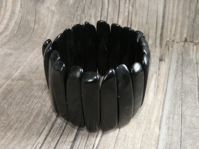 Náramek tagua (černý, tyčky)