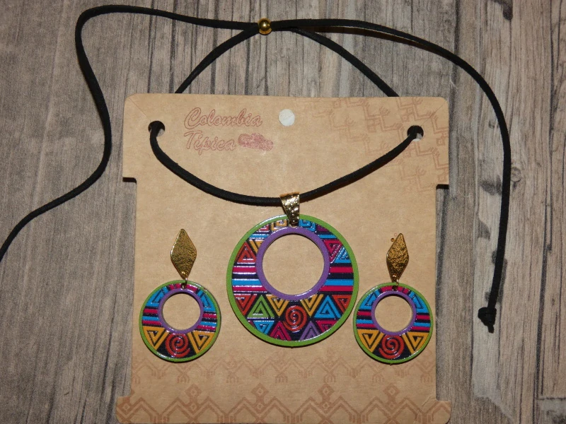 Set barevný IV (náušnice, přívěsek)