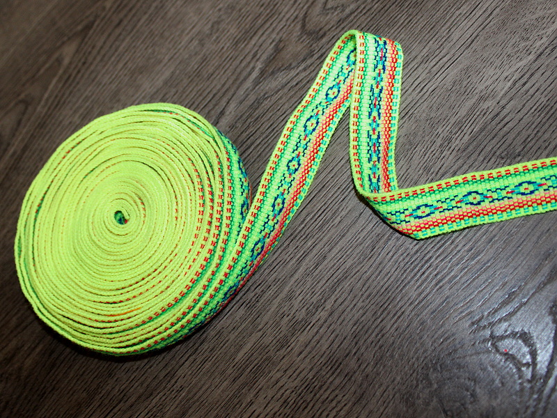 Pásek/lem (žlutozelený, 1 m)