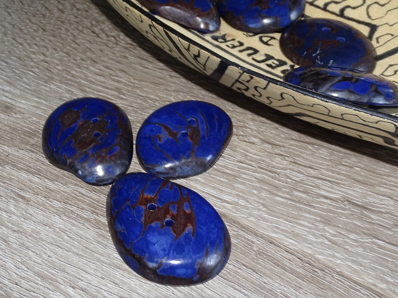 Knoflík placka (modrý)