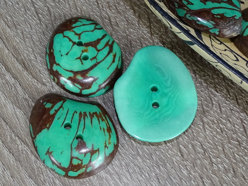 Knoflík placka (aqua)