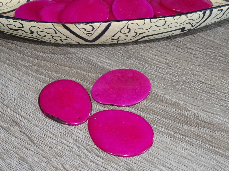 Tagua - plátek (růžový)