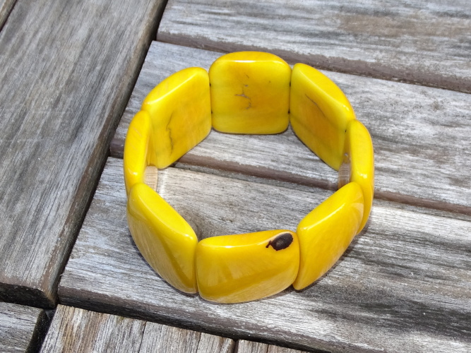 Náramek tagua (žlutý)