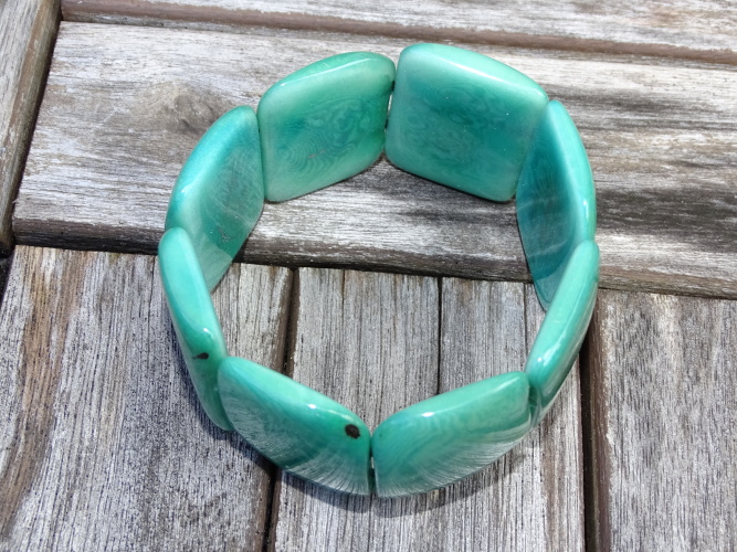 Náramek tagua (aqua)