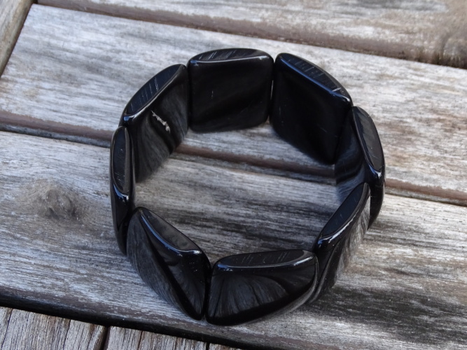 Náramek tagua (černý)