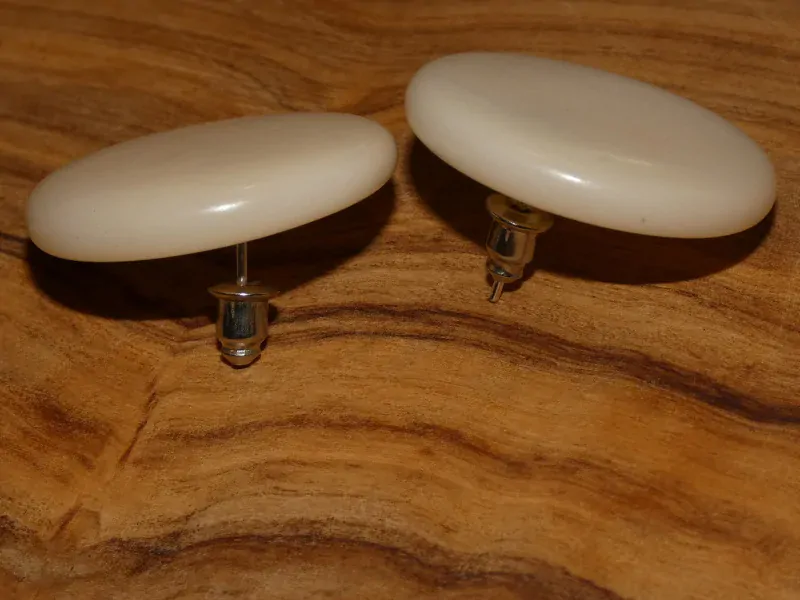 Náušnice tagua (zapichovací, přírodní)