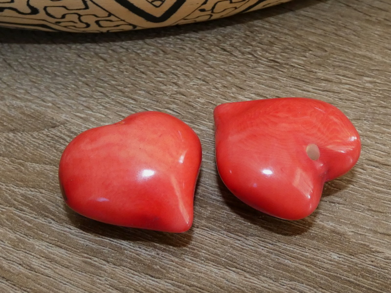 Tagua srdíčko (buclaté, lososové)