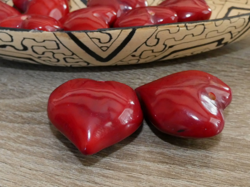 Tagua srdíčko (buclaté, tmavě červené)