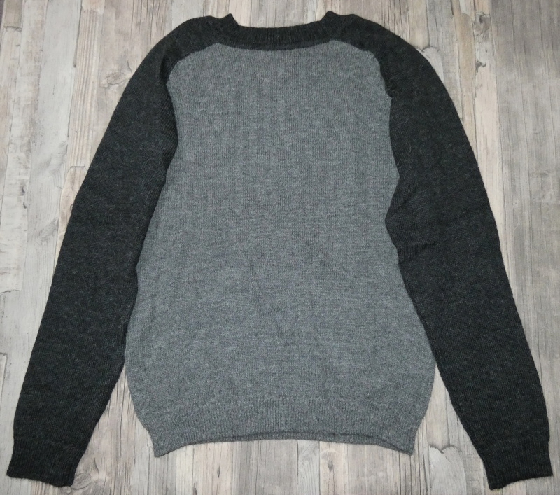 Svetr 100% lamí vlna (pánský, šedý, L)