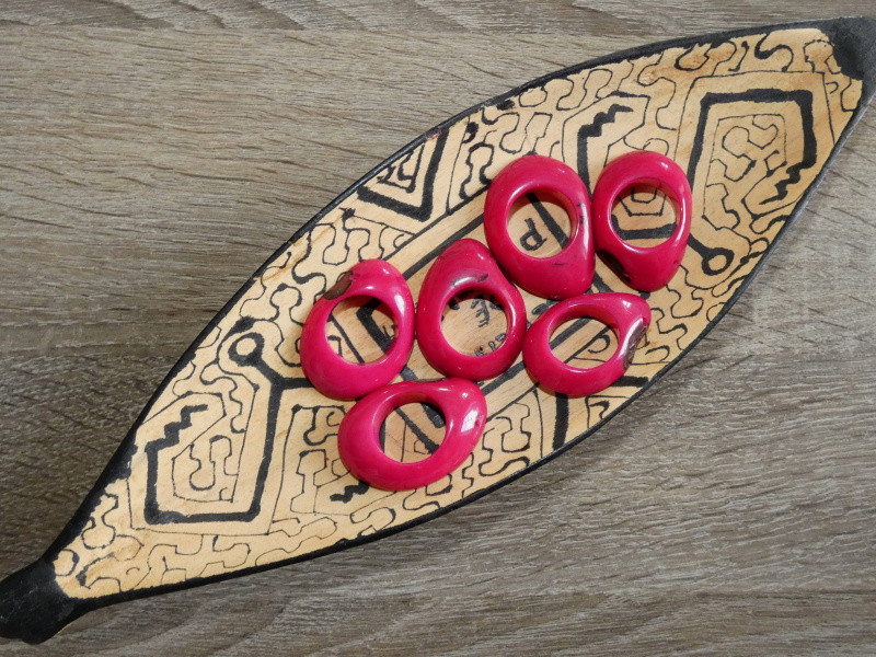 Tagua - donut (skrz, růžový)