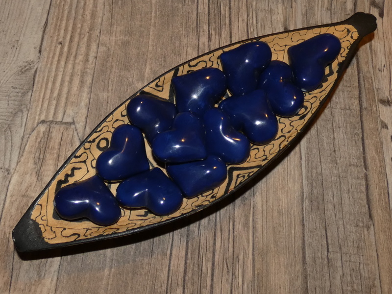 Tagua srdíčko (buclaté, modré, skrz)