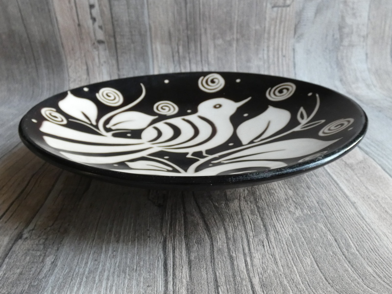 Dekorativní talíř velký (pták, 25 cm)