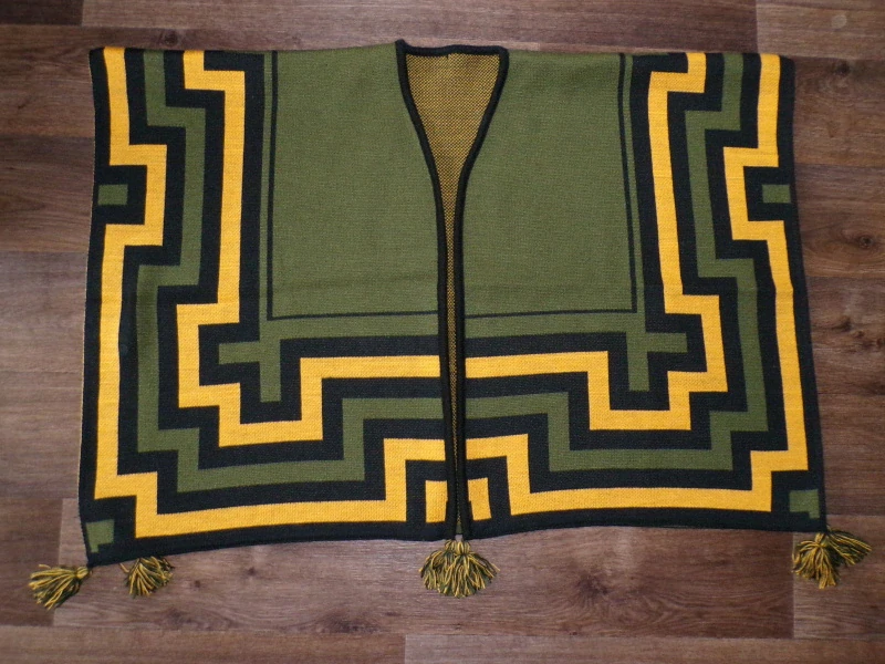 Pončo/pléd I (lamí vlna, Peru)