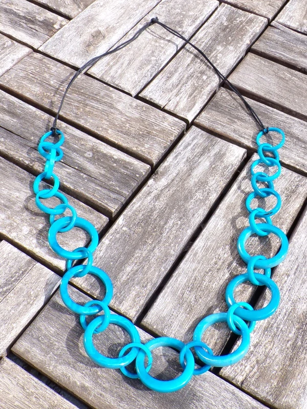 Náhrdelník (kroužky tyrkysové)