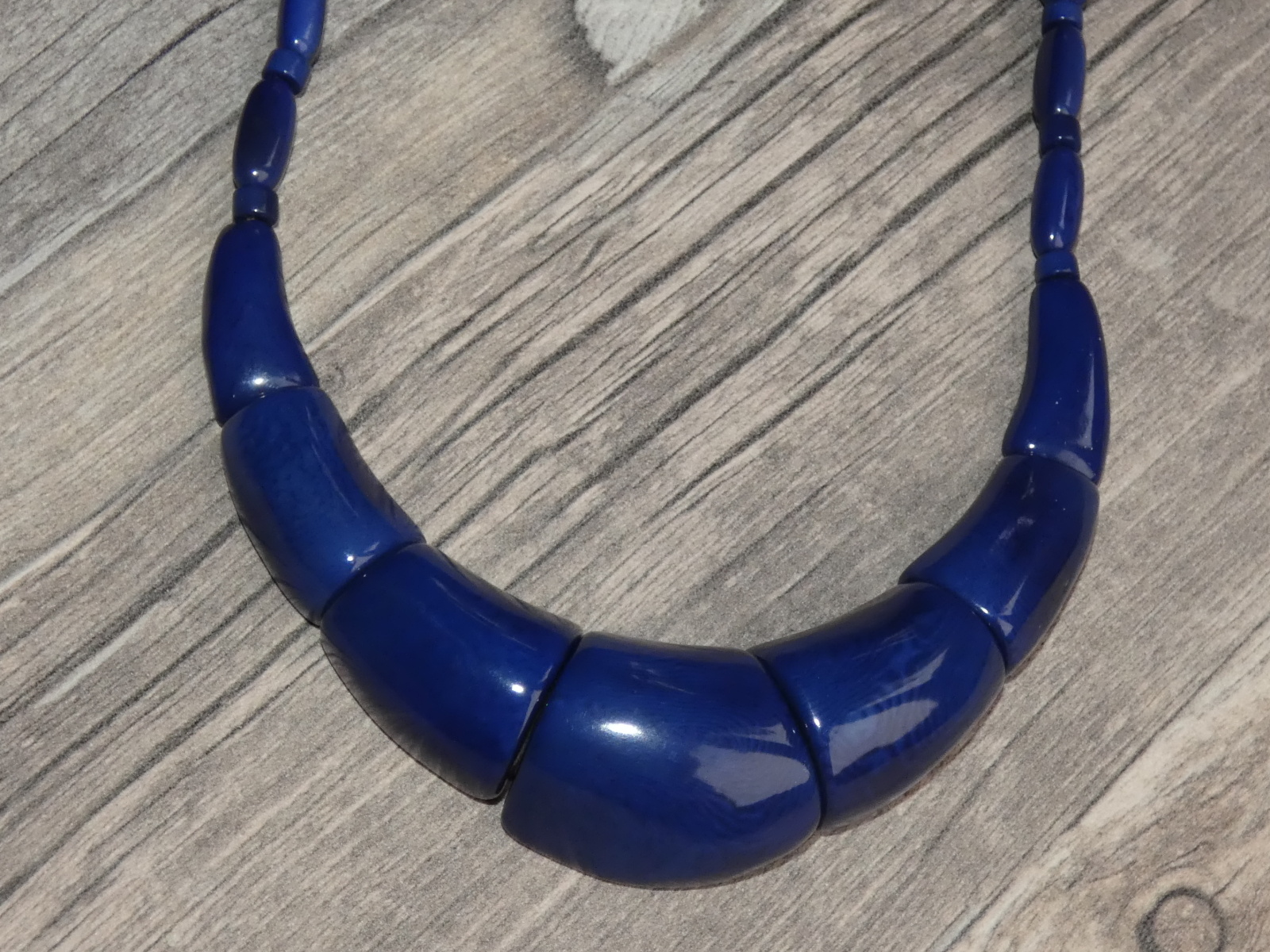 Náhrdelník (tagua, modrý)