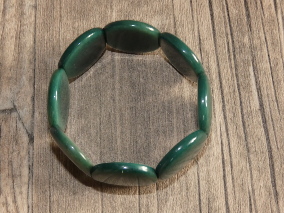 Náramek tagua (tmavě zelený, kolečka)