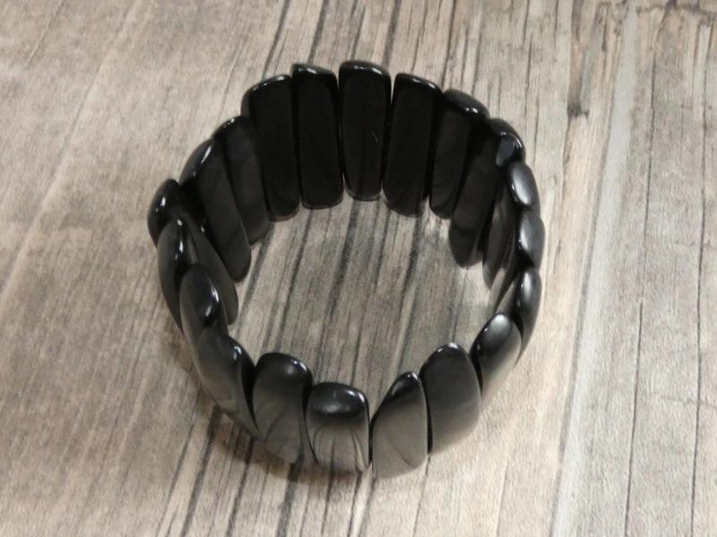 Náramek tagua (černý, tyčky)