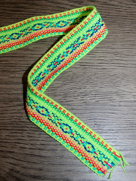 Pásek/lem (žlutozelený, 1 m)