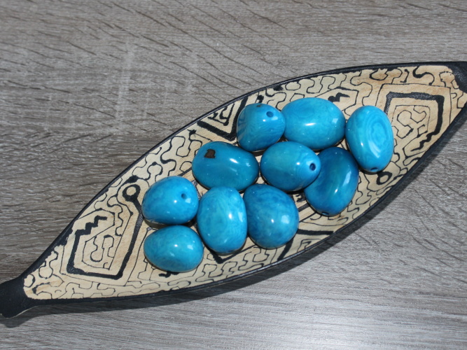 Tagua - korálek (tyrkysový)