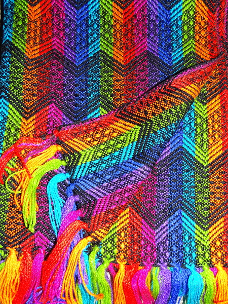 Široká šála (lamí vlna, černoduhová)