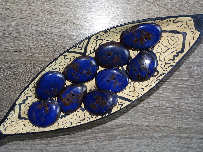 Knoflík placka (modrý)