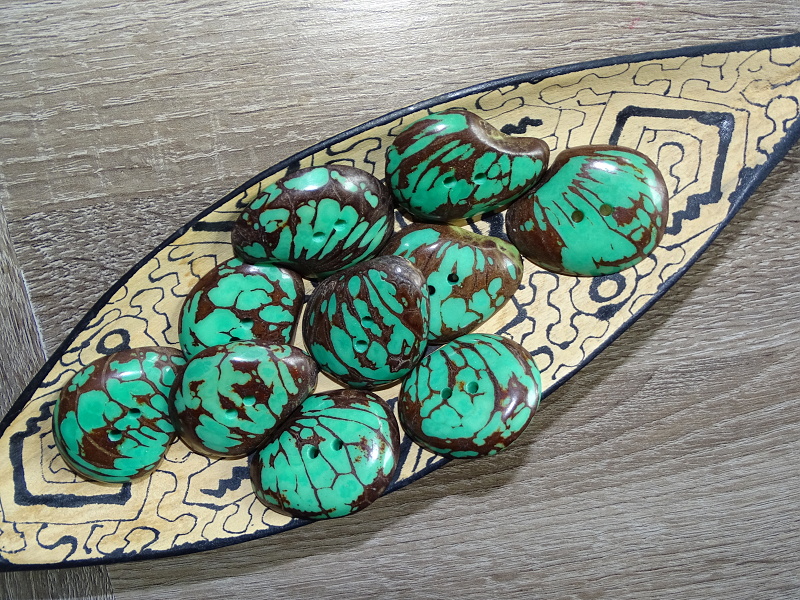 Knoflík placka (aqua)