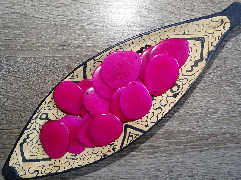 Tagua - plátek (růžový)