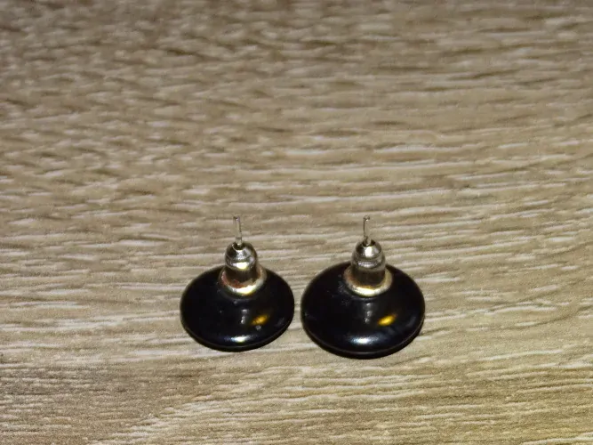 Náušnice tagua (malé, zapichovací, černé)